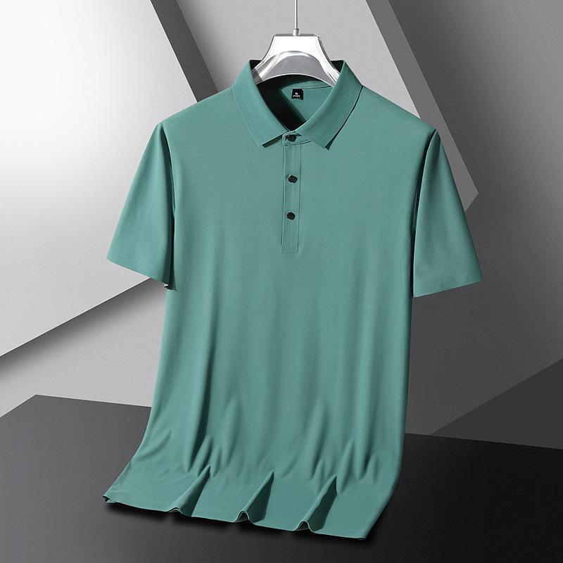 Men's Summer Casual Work Polo Shirts Short Sleeves Tactical 3-Button T-Shirt Workout T-Shirts Quick Dry Moisture Wicking Collared Athletic Golf Polos