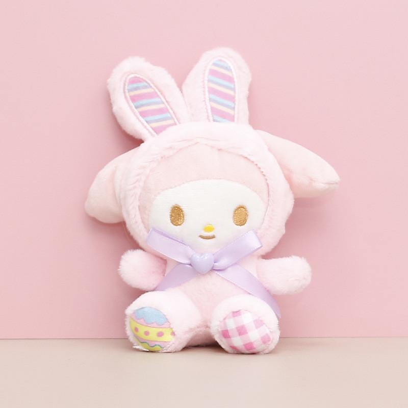 Adorable Macaron Plush Kuromi Doll Cute Cinnamoroll Backpack Keychain Toy For Kids