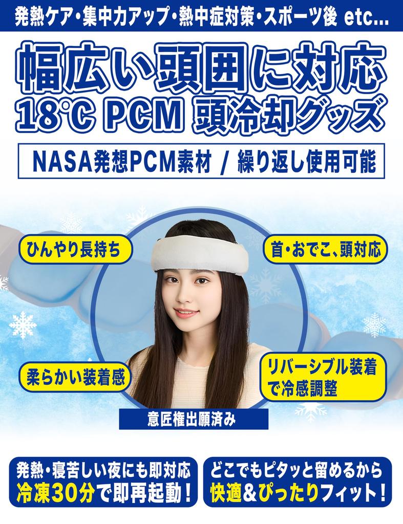 Design patent application Genki Ice Ice Belt PCM for heatstroke head neck cooling cooling cooling cooling fever for adults and for concentration