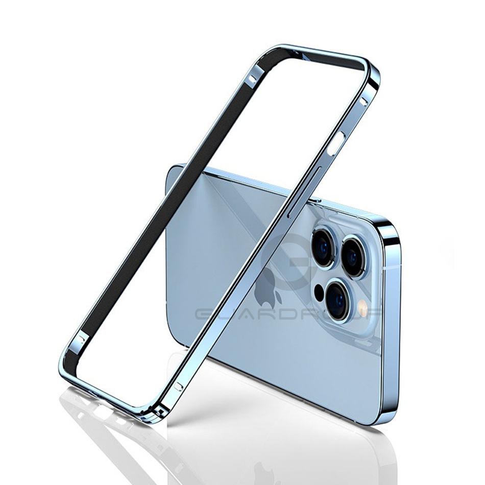 Light Alloy Bumper Case For For Iphone 12 13 14 Plus 1 16 17 Pro Max Thin Aluminum Metal Frame Protective Back Acccessories