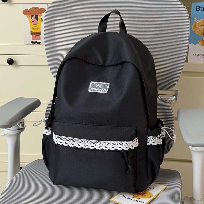 Schoolbag Korean Ins Niche Gentle Lace Junior High School Backpack Large Capacity Secondary School Bag Female Backpack
