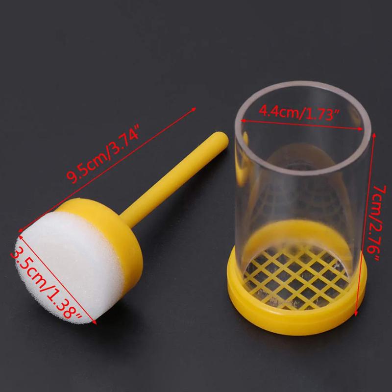 Plunger Beekeeper Yellow Catcher Tool Bee Beekeeping Supplies Bee-Friendly Queen Bee Marker Bottle Beekeeping Supplies Frames
