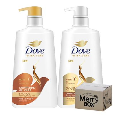 Dove Pflegeshampoo mit Öl + Spülung, 1 Set