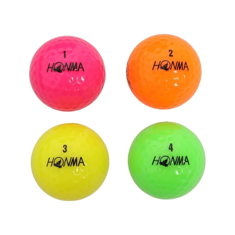Honma BT2201 Soft Ionomer Distance Golf Balls 12 Pack Multi-Color