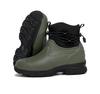 Herren Regenschuhe Leder Obermaterial Dicke Sohle High Top Rutschfest Wasserschuhe Outdoor Bergsteigen Plüsch Warme Stiefel Arbeitssicherheitsstiefel
