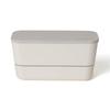 Francfranc Logo Lunch 2 Dishwasher with Dividers Box, Tiers, White, Safe,