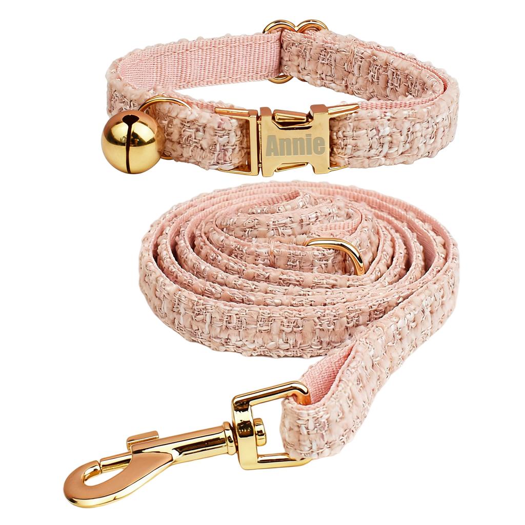 Custom Carved -inspired Pet Collars, Dog Collars, Cute Bell Collars+ Leash