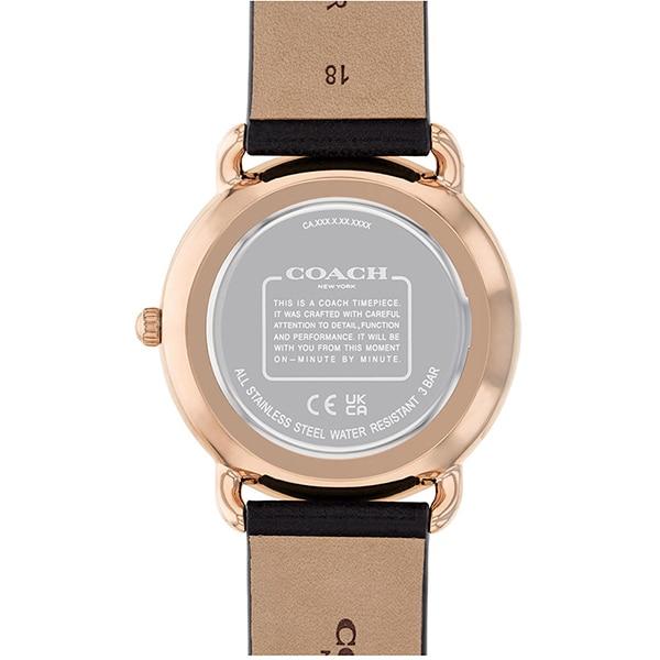 Coach Elliot 36mm Black Leather Black 14504381 Wrist Watch