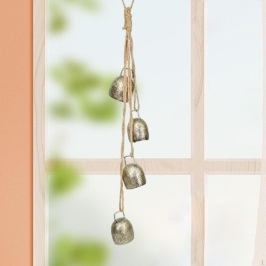 Vintage Hanging Bells Metal Cow Bell Durability, Rustic, Decor Gifts Decorative, Home Accent for