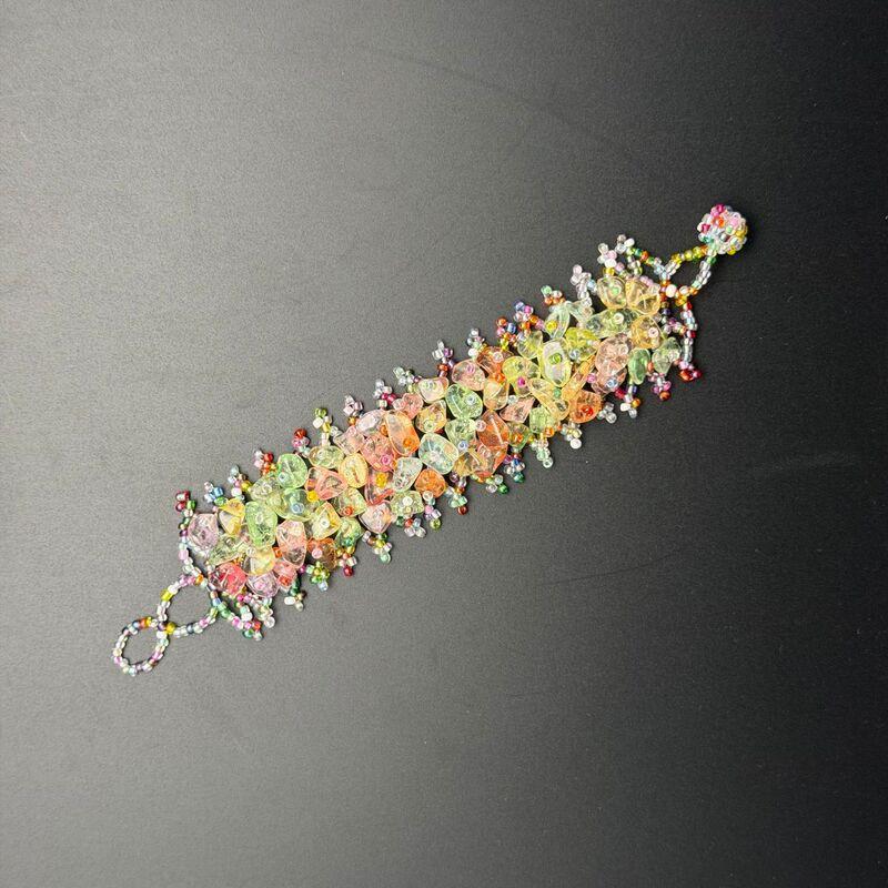 Handmade Bohemian Ethnic Style Beaded Bracelet With Natural Stone Chips Hollow Seed Beads Women Men