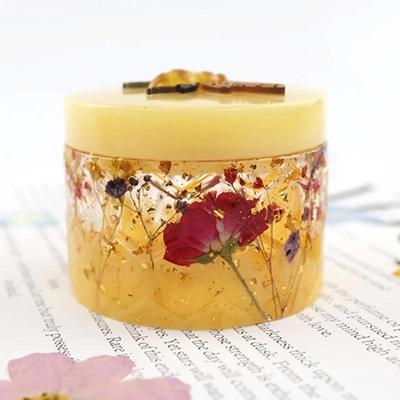 Stampo in silicone epossidico cristallino fai da te Vaso di miele d'ape Scatola portagioie Vaso portaoggetti con labbro Specchio Stampo in silicone epossidico per creazione in resina