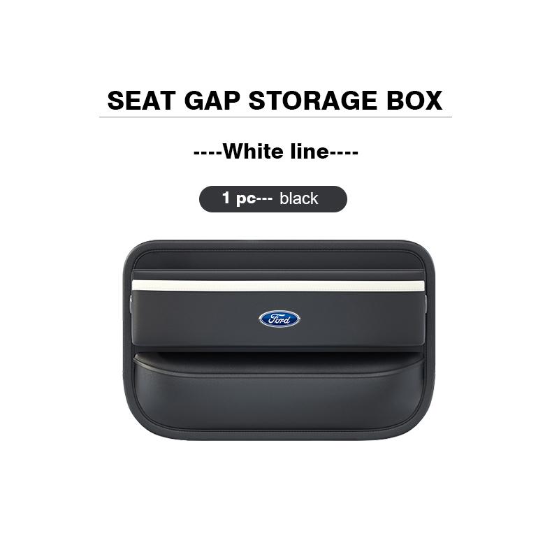AAAMK1 Leather Car Seat Gap Organizer Vehicle Seat Crevice Storage Box For Ford Escape Ecosport Fusion Explorer Expedition Taurus