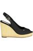 Sling Back Wedge Black