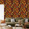 Burgundy and rust stained glass wallpaper for living room and bedroom 50x1000