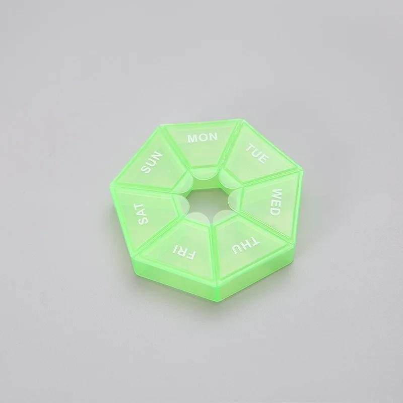 Mini Pill Case Portable Travel Vitamin Pill Box Pills Cases Container Organizer Storage Tablets 7 Days Grids Medicine Fish Oils