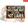 Metal Wall Art Sign Welcome Home Decor 20x30cm