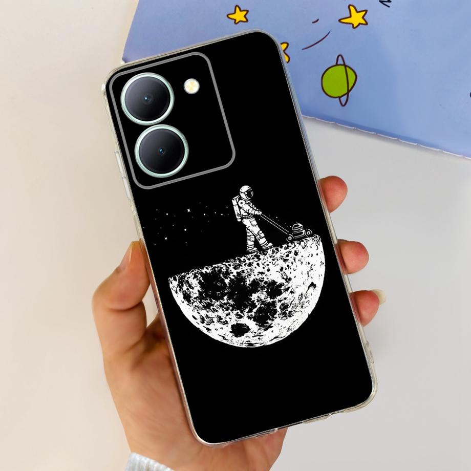 For Vivo Y78 Case Vivo Y78 Plus 5G Soft TPU Silicone Capa Coque For Vivo V29 Lite V2244 Back Cover Lovely Cat Cartoon Girly Etui
