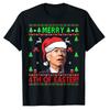 Merry 4th of Easter Funny Joe Biden Christmas Ugly Sweater TShirt Cute Streetwear Clothes Graphic Tee Tops Xmas Costume Gifts