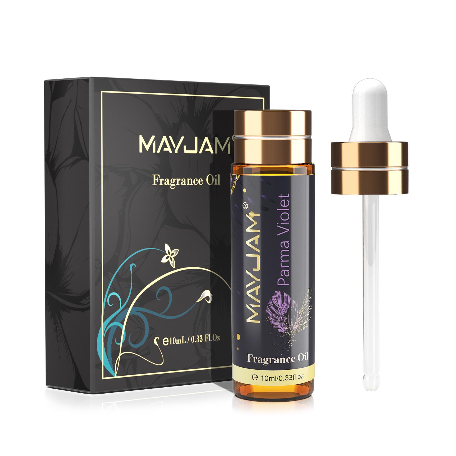 

MAYJAM 10ML/0,33FL.OZ Квіткові та фруктові ароматичні олії Ідеально підходять для виготовлення мильних свічок своїми руками, ароматерапевтичного дифузора, догляду за шкірою, масажу, ванни, релаксації Parma Violet