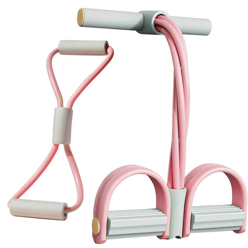 

Figure 8 Resistance Band with Foot Pedal - Four-Tube Sit-up and Back Opener for Yoga and Fitness.