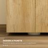Suspended Under-Sink Bathroom Cabinet with 2 Doors and 2 Shelves in Wood, Natural Color