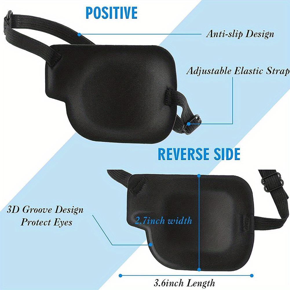 1PCS Black Single Eye Patch Adjustable 3D Foam Groove Eyeshades For Lazy Eyes Medical Use Concave Eye Patch
