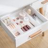 Adjustable Drawer Organizer Set - Plastic Storage Boxes with Dividers, Desktop Sundries & Cosmetic Container