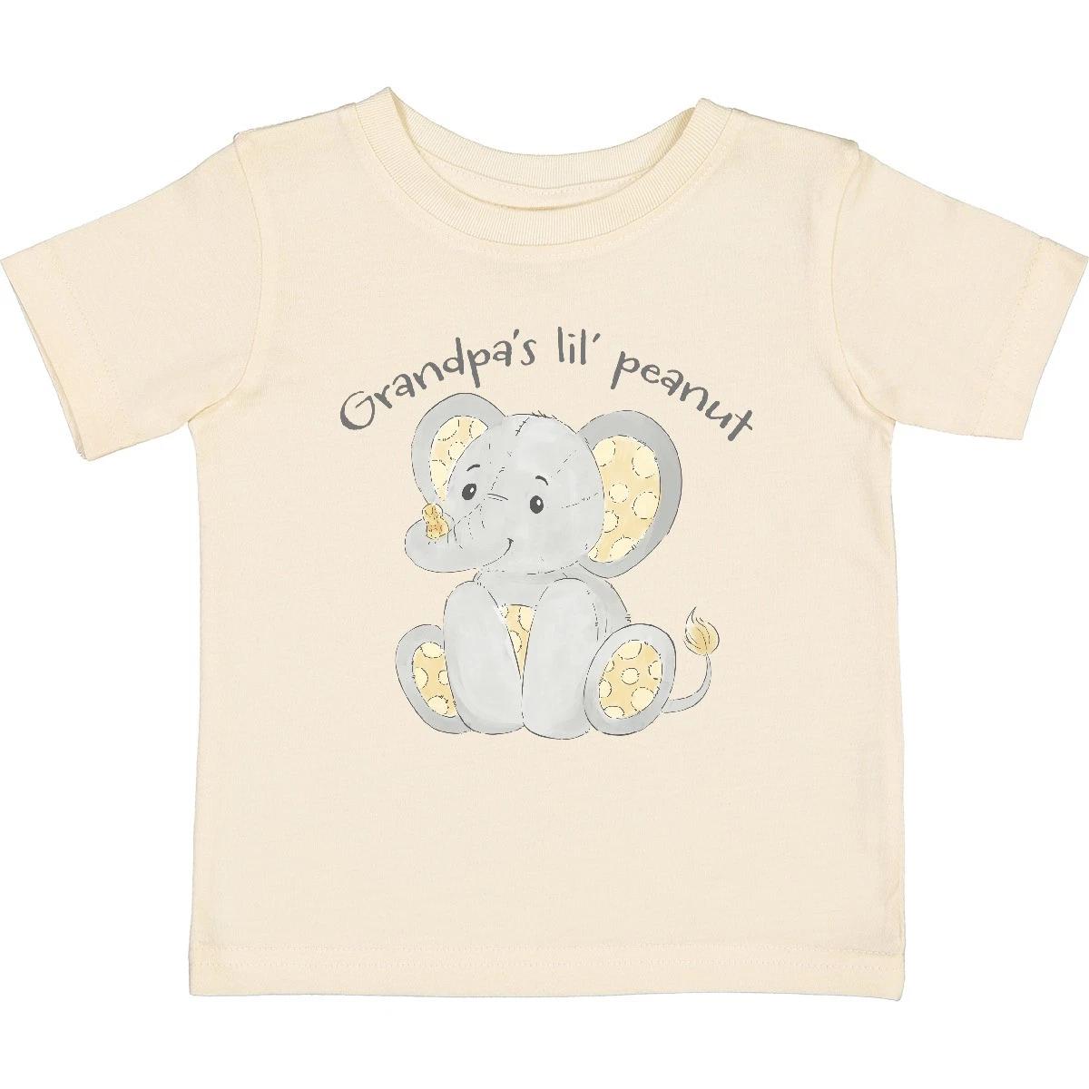 

Inktastic Grandpa s Lil Peanut Polka Dot Elephant Baby T-Shirt Grandfather New 130