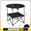 High Carbon Steel Round Folding Camping Table Portable Storage Rack Set for Outdoor Picnic BBQ Strong Load-Bearing Capacity