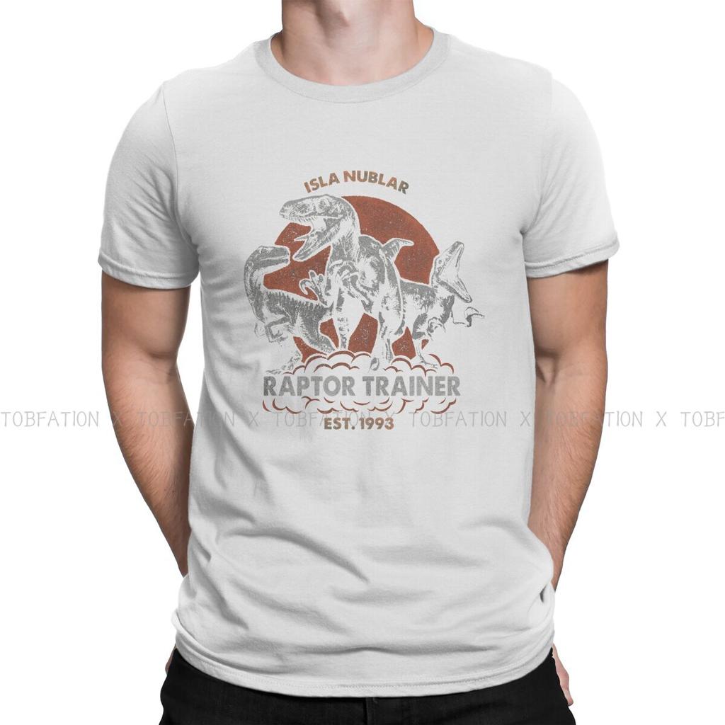 Jurassic Park Dinosaurs Film Pure Cotton TShirt Isla Nublar Raptor Trainer EST 1993  Classic T Shirt Leisure Men Tee Shirt