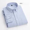 Fashion 100%cotton Casual long-sleeve Shirts for men oxford striped plaid tops slim fit formal shirt white black office clothes