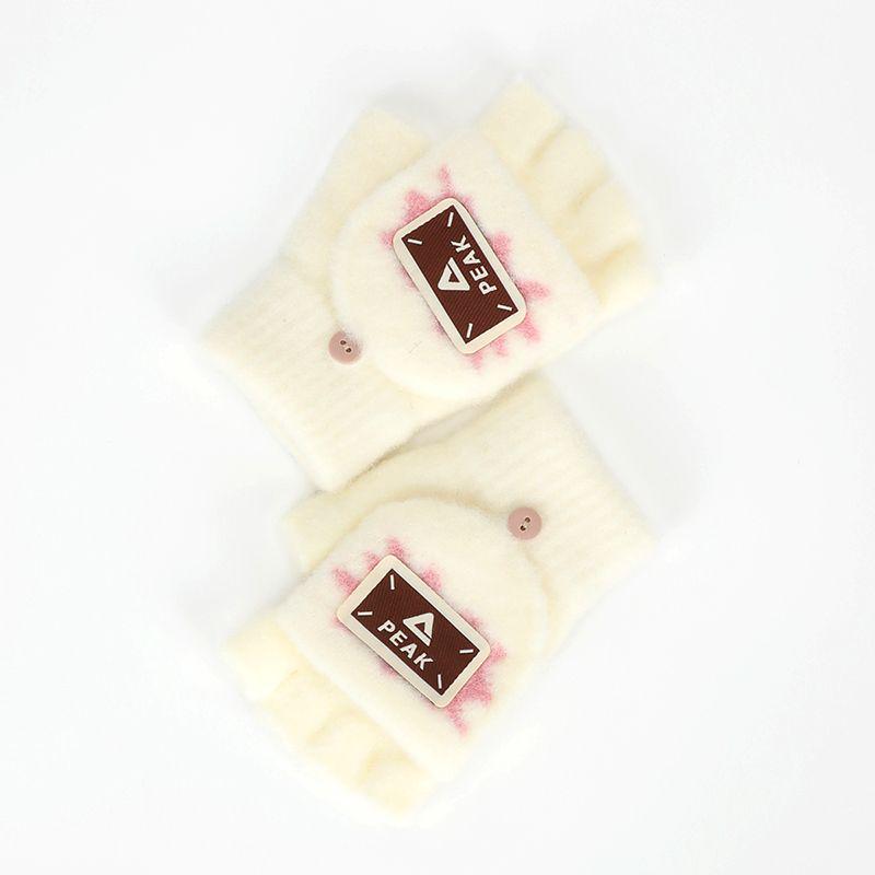 PEAK Winter Warm Flip-Top Half Finger Touchscreen Cycling Gloves One Size