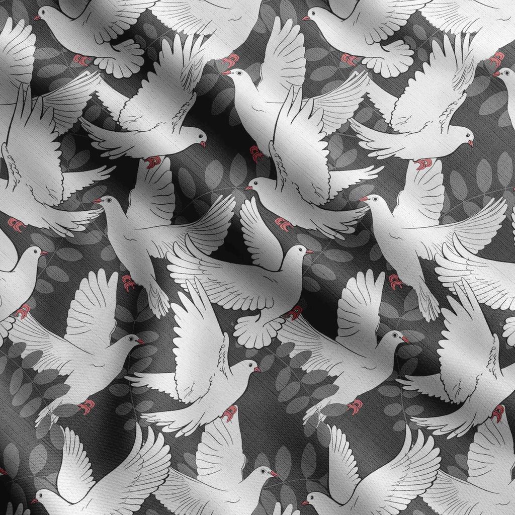 Soimoi Bird Print, Cotton Cambric, Quilting Fabric Sold by The Yard 42 Inch Wide, Medium Weight Cotton Fabric,