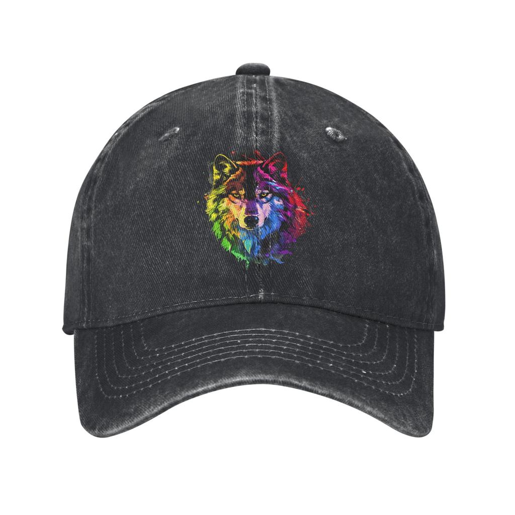 LGBTQ Rainbow Baseball Cap Vintage Distressed Denim Gay Pride LGBT Awareness Ally Snapback Cap Unisex  Outdoor All Seasons Caps