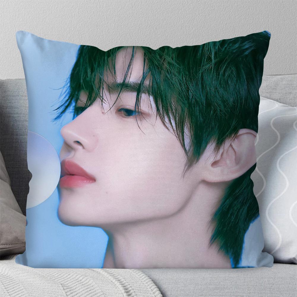 Park Sunghoon Pop Singer Pillow Case Square Pillow Bedroom Sofa Leisure Comfort Cushion Car Living Room Home Decoration 40X40