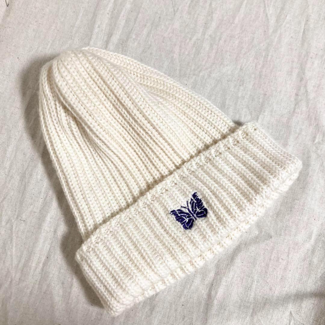 

[USED] Needles Papillon Embroidered Merino Wool Knit Hat