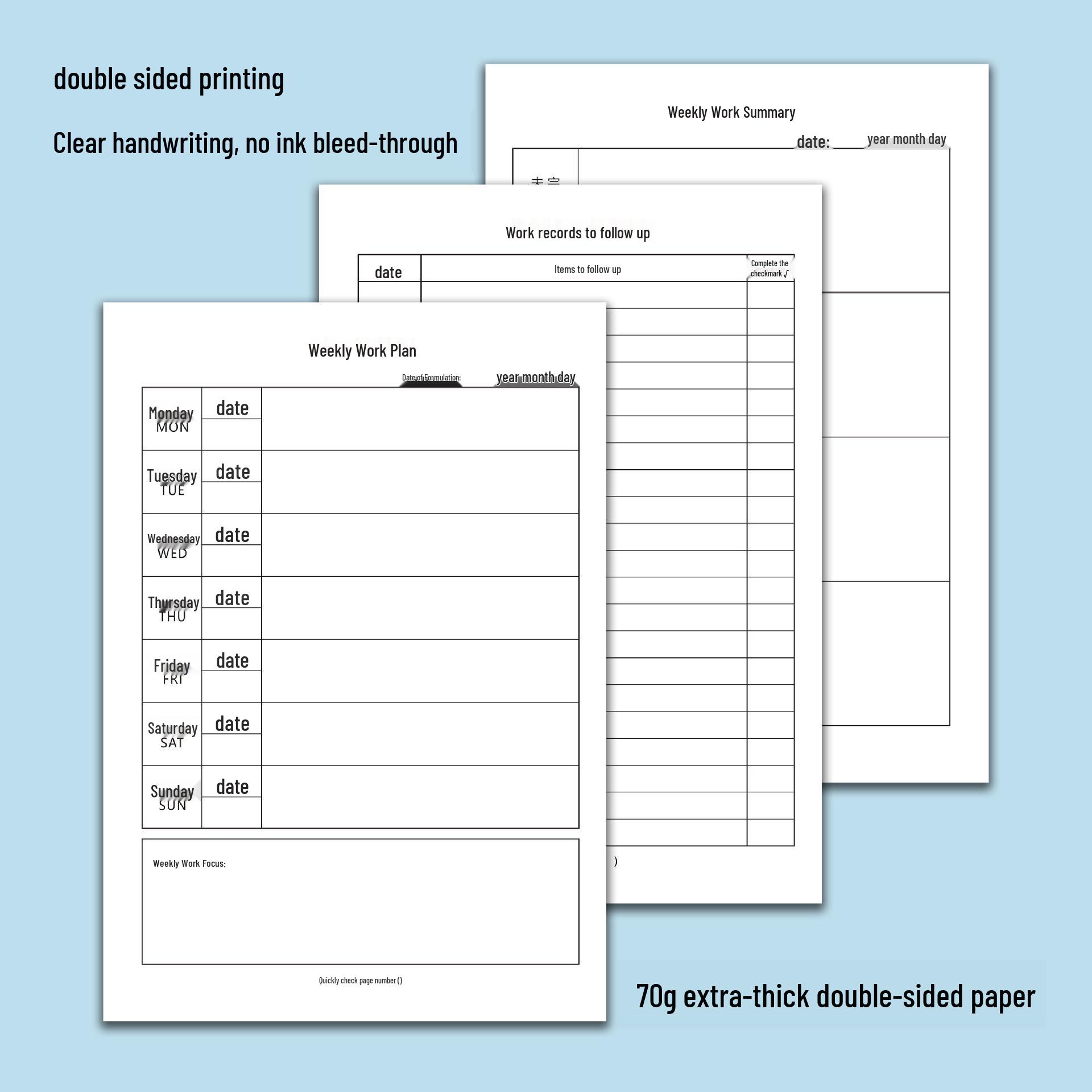 PDCA Guided To-Do & Follow-up Notebook: Work Summary & Record Book