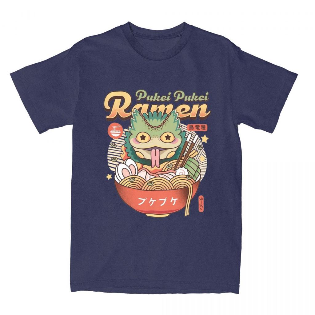 Pukei Pukei Ramen T-Shirt Monster Hunter Game T-Shirts Short Sleeve Y2K Fun Tops Beach Pure Cotton O-Neck Plus Size Top Tees