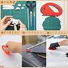 Cutter with 2 Orange Film Cutters and 4 Metal Blades for Cutting Wallpaper, Film, Paper, and Cardboard. Safe and Efficient Wrap Cutter with No Delay.