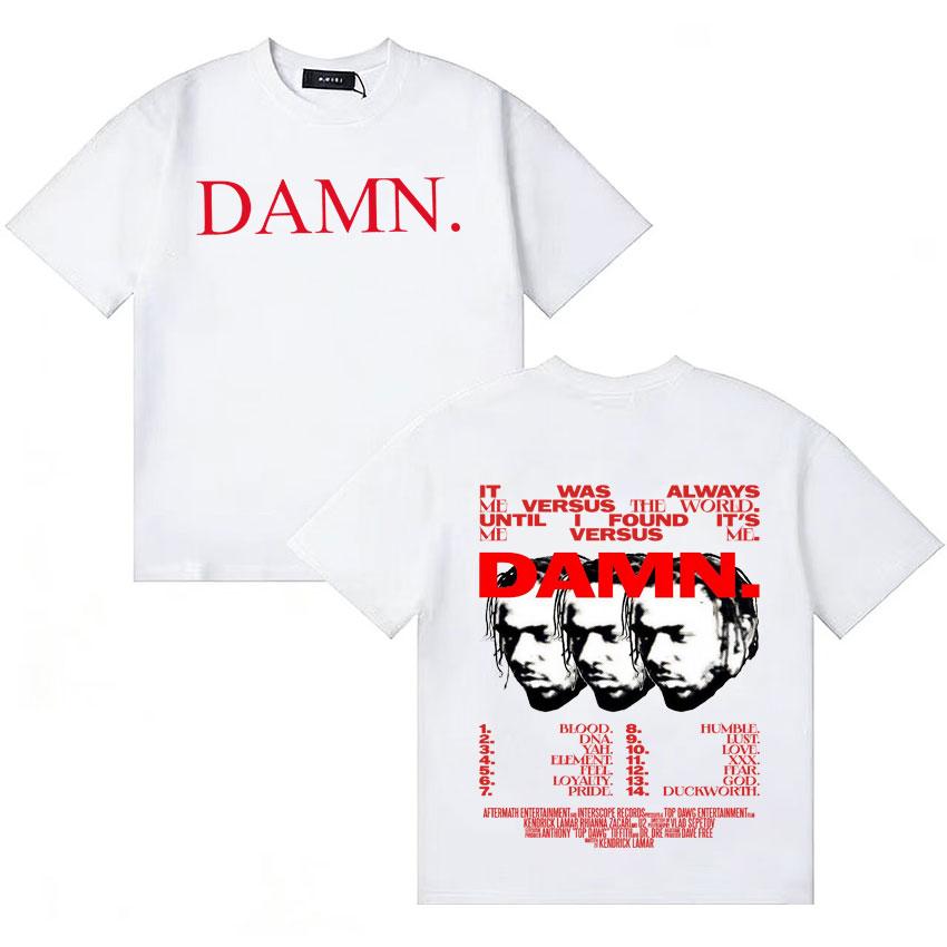 Rapper Kendrick Lamar Album Music Tshirts Unisexs Clothing Retro Oversized Tshirt Crewneck Pop Short Sleeve Tee Shirt Streetwear