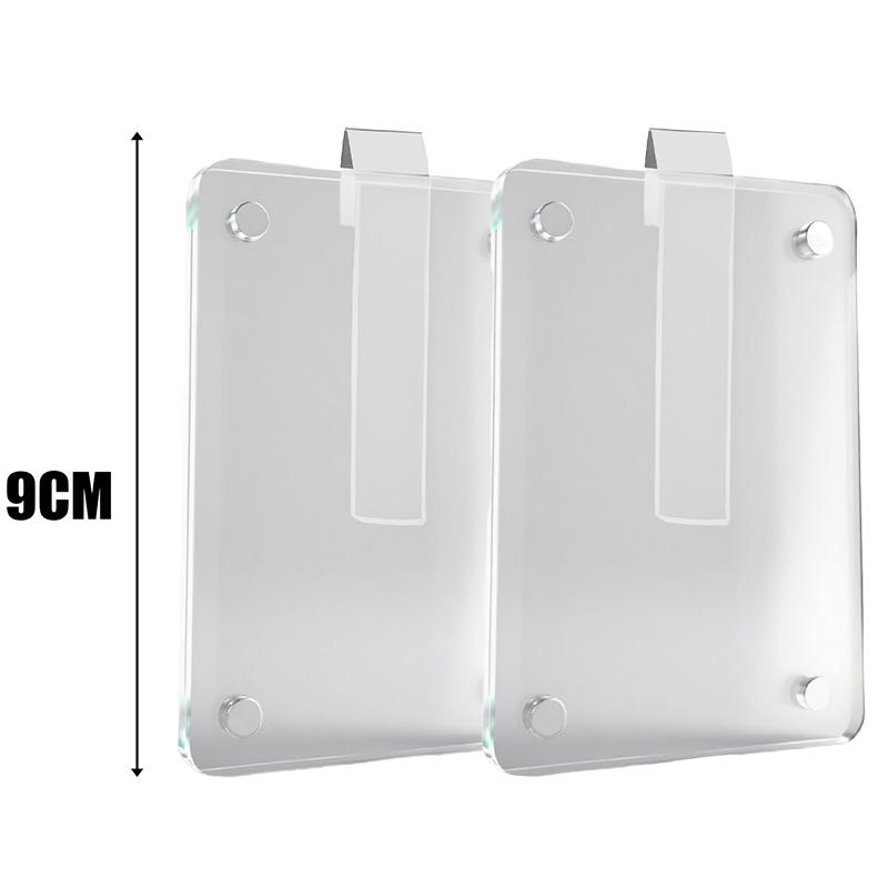 

2PCS/Set Acrylic Car Sun Visor Photo Clip Scratch Resistant Personalized Photo Frame Tool-Free Installation No Charging Required