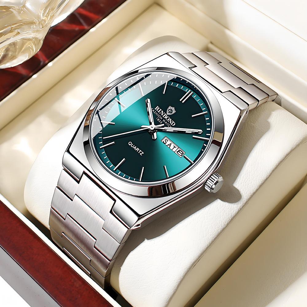 Genuine Men's Fully Automatic Waterproof Dual Calendar Business Watch