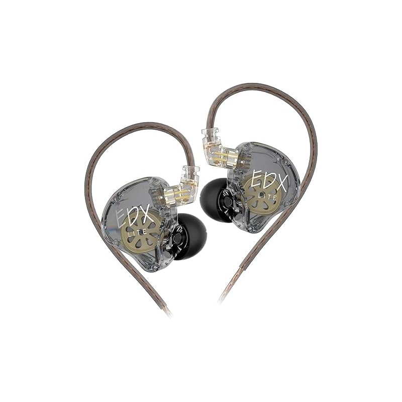 

KZ EDX Lite ear monitor earphones wired canal in-ear Wired Earphones 10mm up dynamic driver gaming ear hook HIFI sound quality sound insulation heavy