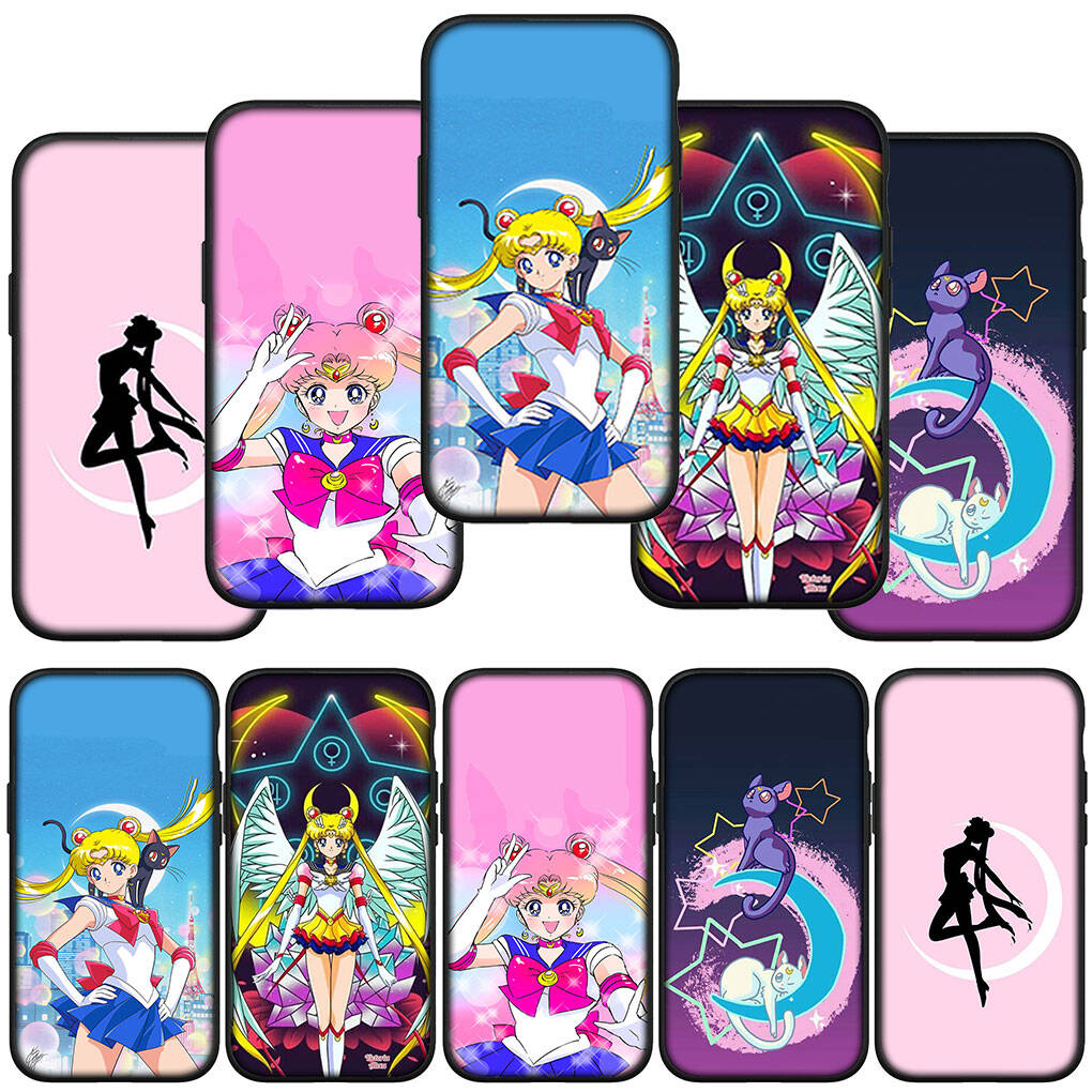 Phone Case for Samsung Galaxy S25 S23 S22 S24 Ultra FE A05 A06 A15 A16 A36 A37 A35 A33 A34 A52 A54 A55 A56 A57 A25 A26 A53 A17 Sailor Moon Girl Cover