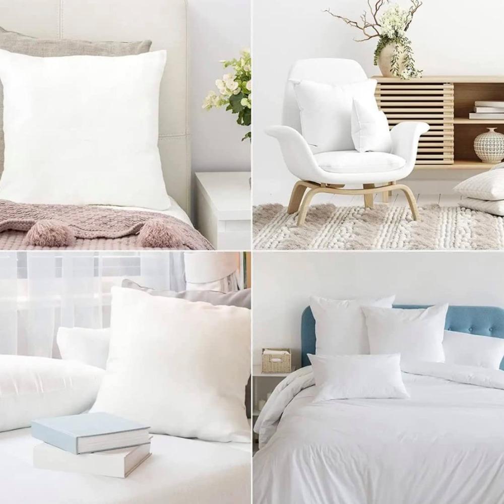 White Cotton Pillow Insert for Sofa and Car Soft Cushion Core Vacuum Packed