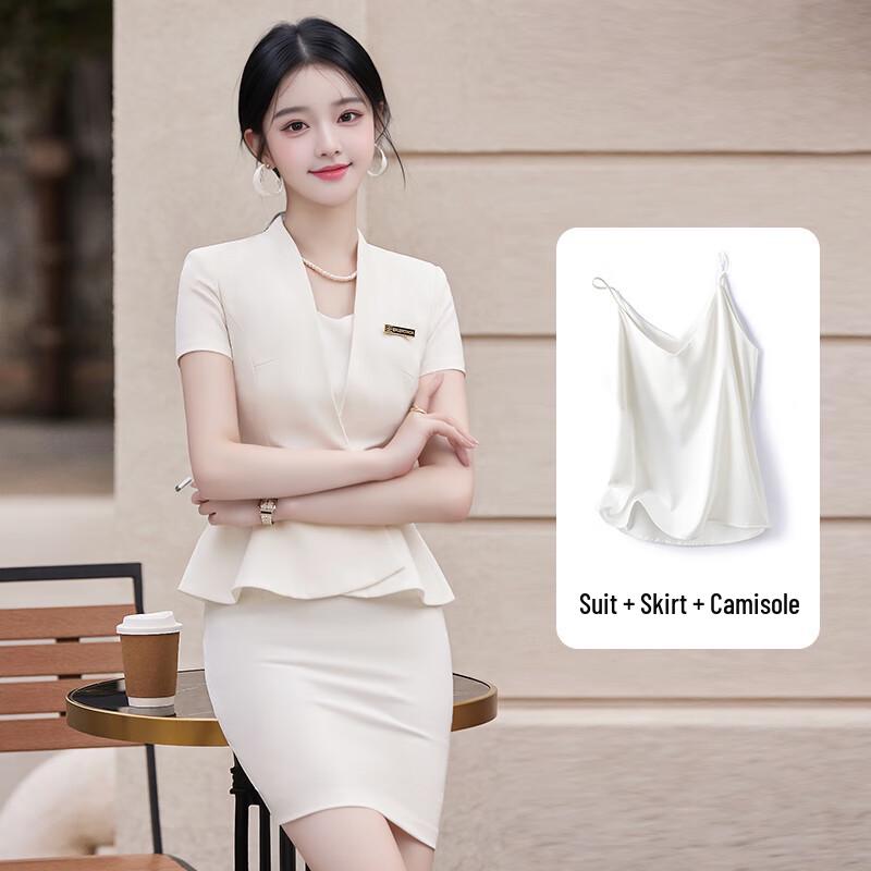 Teloramann Professional Women's Blazer Skirt Set