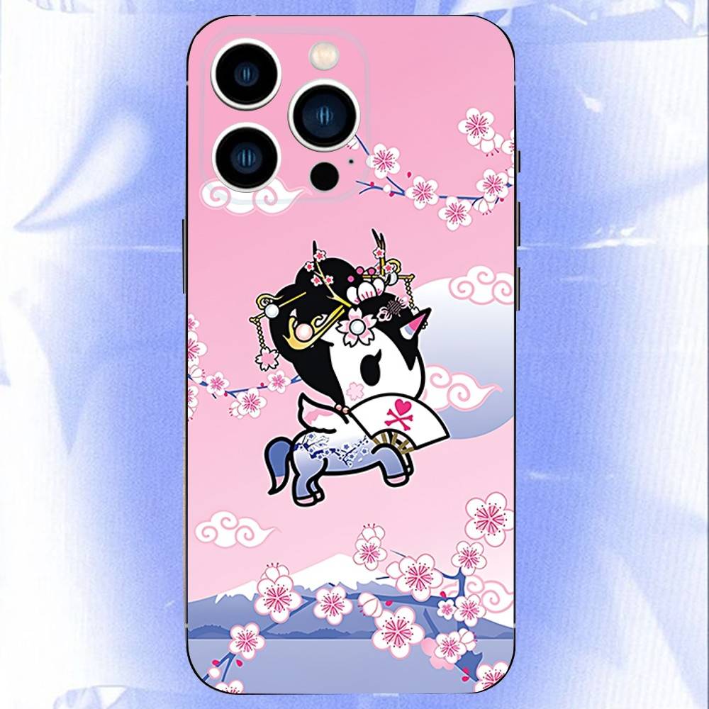 

Japan T-Tokidokis CUTE Phone Case Silicone Soft For IPhone 16,17,15,11,13,12,14,Mini,Pro,Max,Plus,Air,E Black iPhone17