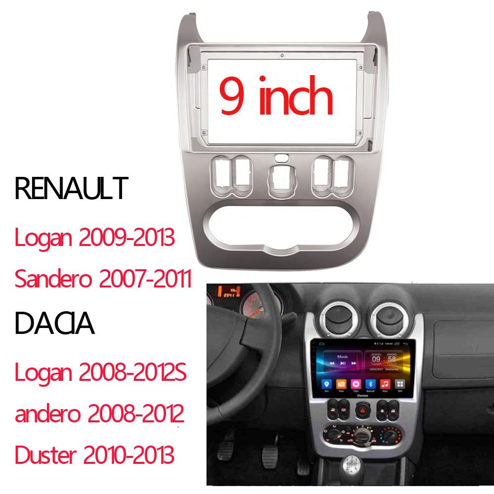 9 Inch Car Frame Fascia Panel Adapter Canbus Box Decoder For Renault Logan 1 Sandero Dacia Duster 2007-2013