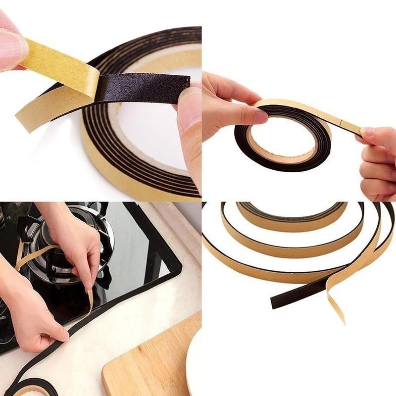 2 Pcs Self-adhesive Seal Strip Kitchen Door Window Gas Stove Sink Basin Edge Trim