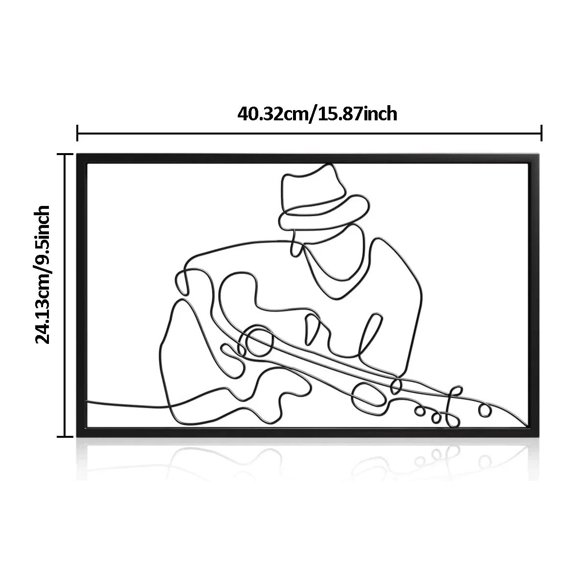 

Потрясающий декор стены в виде гитары! Металлическая гитара для музыкальной комнаты, гостиной или кабинета. Черная отделка стен добавляет элегантности. чёрный